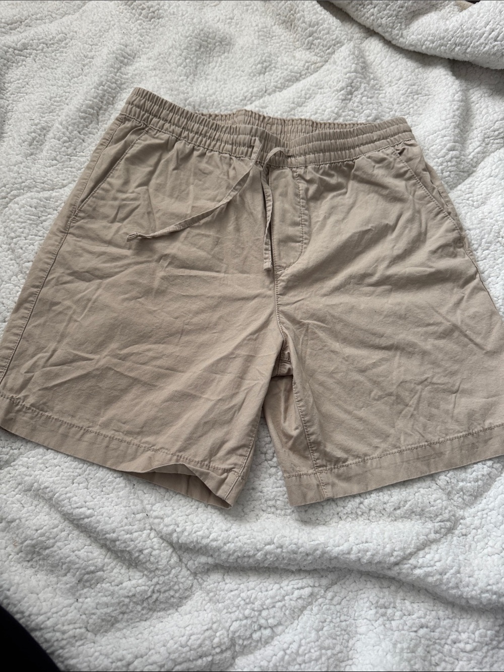 H&M Men's Drawstring Athletic Shorts - Tan
